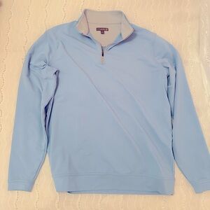 Peter Marlar quarter zip shirt blue color